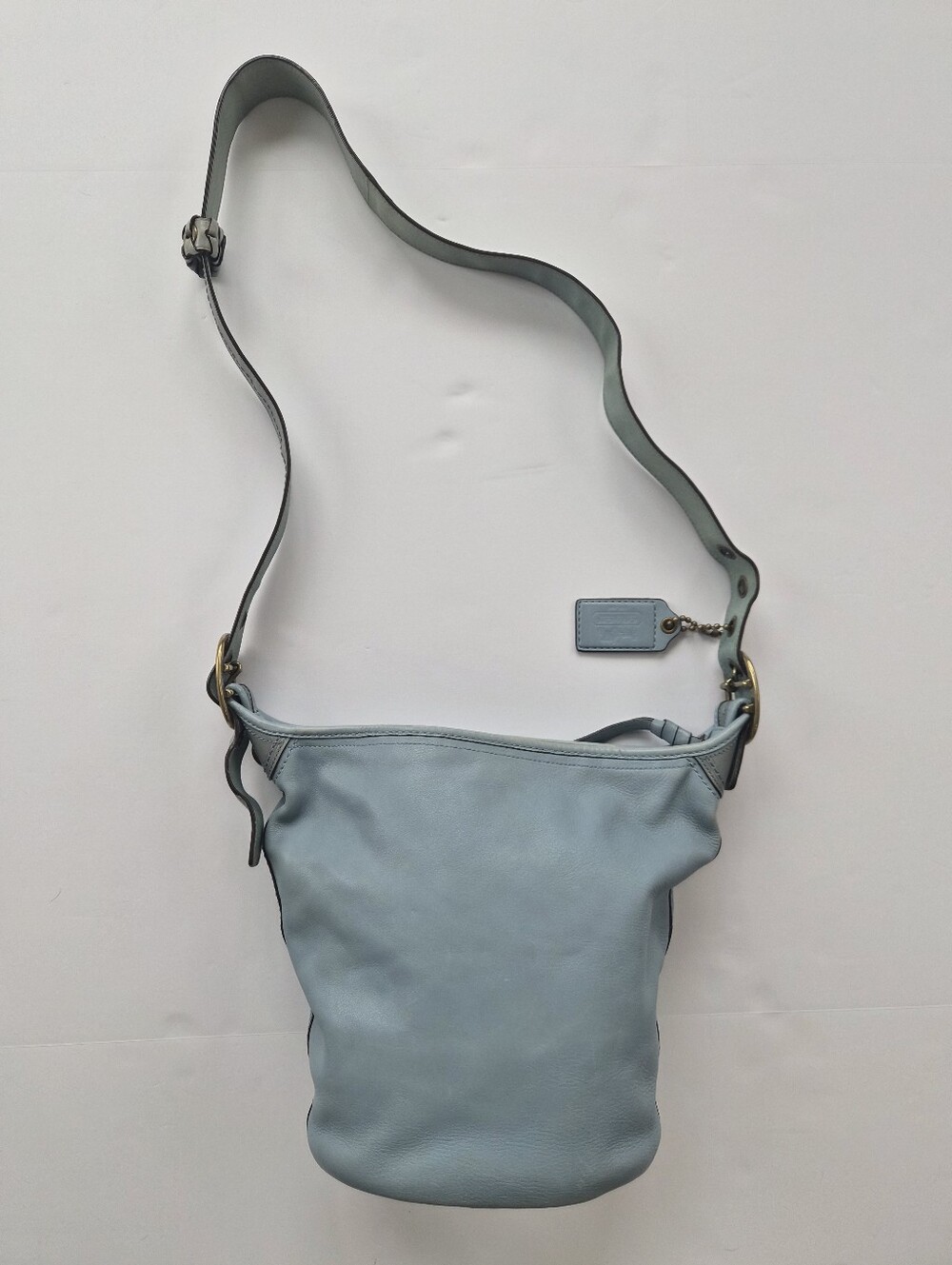 [Coach] 11422 Vintage Medium Bleeker Bucket Leather Bag in Blue